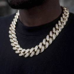 GLD Diamond Cuban Link Chain- 19mm, 20" 18k