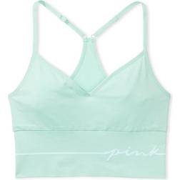 PINK Seamless Longline Sports Bra - Opal Blue