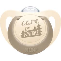 Nuk for Nature Baby Dummy 0-6 Months Sustainable Silicone Soothers Made from 100% Natural Raw Materials Cream 2 Count