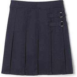 French Toast Girls' Adjustable Waist Two-Tab Pleated-Front Scooter, Navy