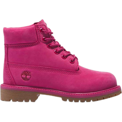 Timberland Youth 50th Edition Premium 6-Inch Waterproof Boot - Dark Pink Nubuck