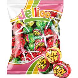 Jellioo Pin Pon Lollipop Gum Sour Mix Storpack 950g 53st