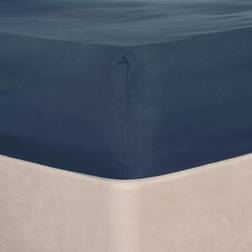 OHS Plain Fitted Non-Iron Bed Sheet Blue