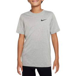 Nike Big Kid's Dri-FIT Legend T-shirt - Tumbled Grey/Flat Silver/Heather (DX9537-055)