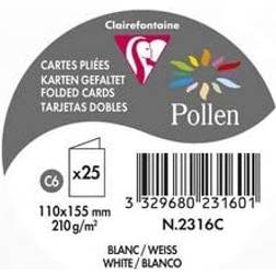 Clairefontaine Double Card Pollen C6 210g 11x15.5cm White 25 sheets