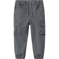 Name It Ben Baggy Fit Cargo Byxa - Lava Smoke (13212620)