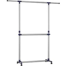 Songmics Adjustable With Wheels Blue Klädhängare 163x198cm