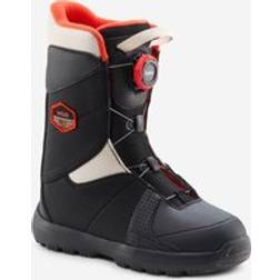 Wedze Kids’ Snowboard Boots With Quick Release Indy 500 Jr Black And Red Black/cappuccino Beige/vermilion Red