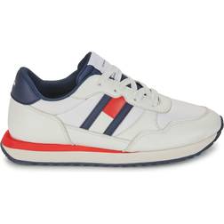 Tommy Hilfiger Kid's Signature Midsole Flag Trainers - White