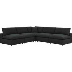 modway Commix Down Black Sofa 119" 5 5 Seater