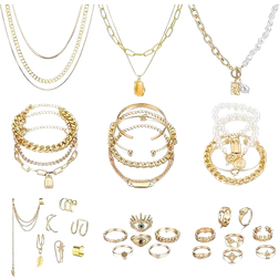 IFKM Jewellery Set - Gold/Multicolour