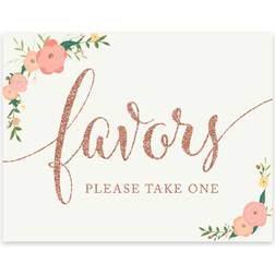 Andaz Press Table Decorations Favors lease Take One Wedding Party Signs Rose Gold