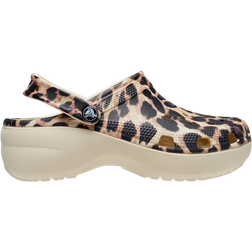 Crocs Classic Lined Animal Remix Clog - Bone/Leopard