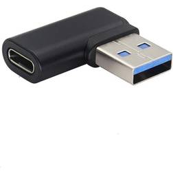 Nordic C-OTG9 3.1 USB A - USB C 90 Degrees Angled Adapter M-F