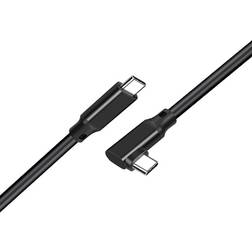 Nordic USBC-N1111 100W 10Gbps 4K60Hz 3.2 Gen2 USB C - USB C Angled M-M 0.5m
