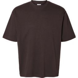 Selected Homme Oversized Short Sleeved T-shirt - Chocolate Torte