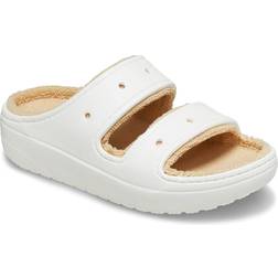 Crocs Classic Cozzzy Towel Sandal - White/Shiitake