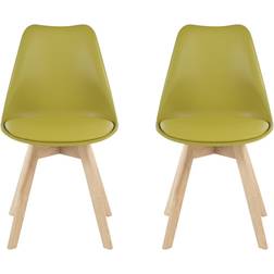 Habitat Jerry Yellow Kitchen Chair 84cm 2pcs