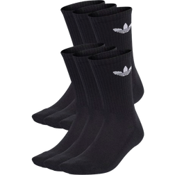 adidas Trefoil Cushion Crew Socks 6-pack - Black