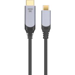 Nordic USBC-N1316 4K120Hz 8K30Hz 48Gbps USB C - HDMI 2.1 M-M 1.5m