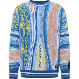 Carlo Colucci Crew Neck Jumper - Blue