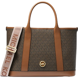 Michael Kors Luisa Medium Signature Logo Satchel - Brown/Luggage