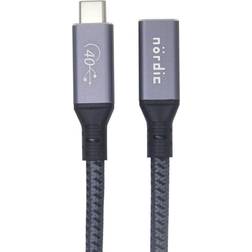 Nordic USBC-N1148 40Gbps 240W USB C - USB C M-F 1m