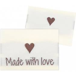 Go Handmade 10 Labels Made with Love 3.5cm