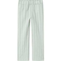 Name It Kid's Hicheck Wide Leg Trousers - Silt Green (13229396)