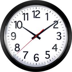 Realspace Quartz Black Wall Clock 14"