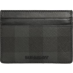 Burberry Sandon Check Logo Card Case - Charcoal