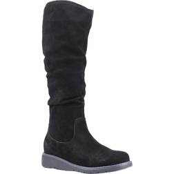 Hush Puppies Lucinda Womens Knee Boots Colour: Black Suede