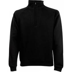 Fruit of the Loom Classic Zip Neck Sweat - Black