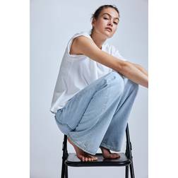 H&M Dame Hvid Oversized T-shirt
