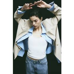 H&M Ladies Beige Double-breasted blazer