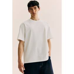 H&M Men White Loose Fit T-shirt