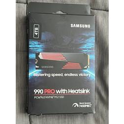 Samsung 990 pro 4tb w/ heatsink m.2 ssd Black 4 TB