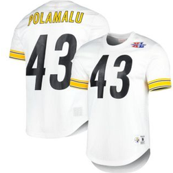 Mitchell & Ness Men's Troy Polamalu Pittsburgh Steelers Retired Player Name & Number Mesh Top