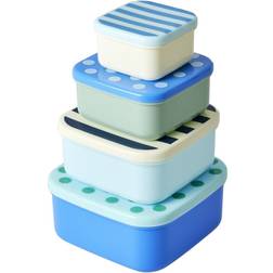 Rice Boxes with Stripes and Dots Matlåda 4st