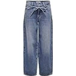 Only Gianna Mid Waist Barrel Jeans - Mid Blue
