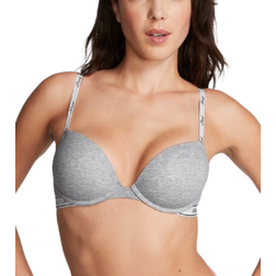 PINK Wear Everywhere Super Push Up Bra - Medium Heather Grey