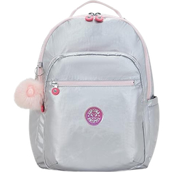 Kipling Seoul Large Metallic 15" Laptop Backpack - Ice Silver Metallic