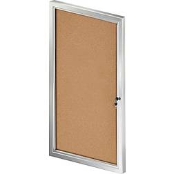 Azar Displays Enclosed Cork Bulletin Board with Lock 23x42"