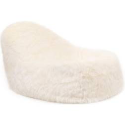 ICON Giant Luxurious Furry Living Room Cream Bean Bag