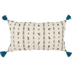 Rizzy Home Transitional Cushion Cover Turquoise (66x35.6cm)
