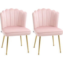 Homcom Shell Pink Armchair 88cm 2pcs