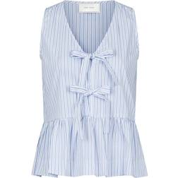 Neo Noir Manja Stripe Top - Light Blue