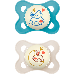 Mam Original Night 0-6m Silicone Blue 2 st