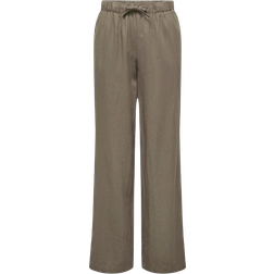 Only Loose Fit Mid Waist Pants - Grade/Walnut