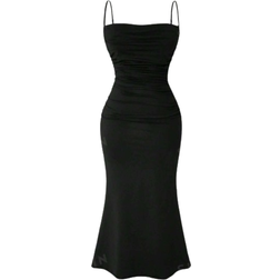 Shein Belle Plus Size Women's Mermaid Tail Style Spaghetti Strap Dress
